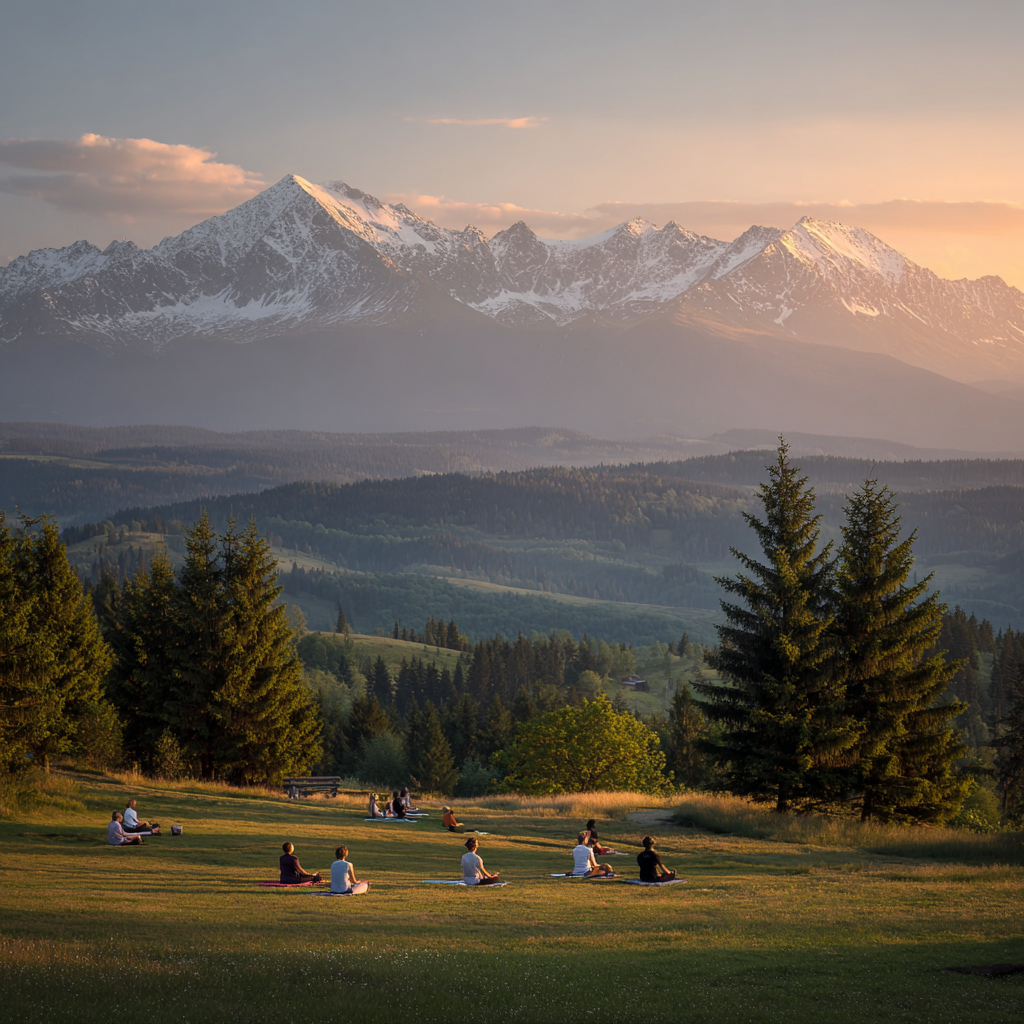 Інструктор йоги проводить заняття